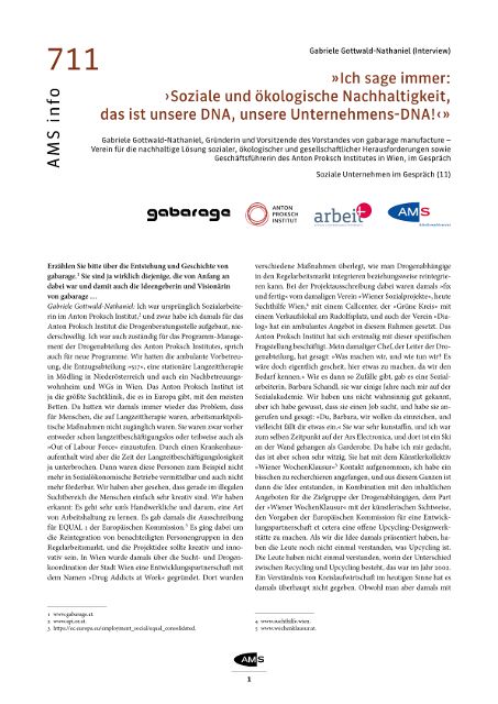 Interview mit Gabriele Gottwald-Nathaniel zur Situation Soziale Unternehmen