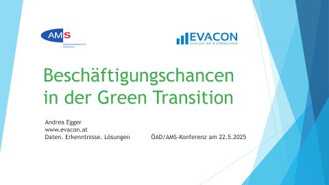 Vortrag zu den Beschäftigungschancen in der Green Transition